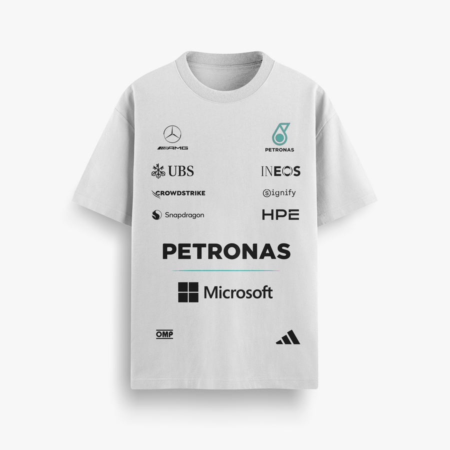 Mercedes Petronas Off White Oversized 240 GSM Tee