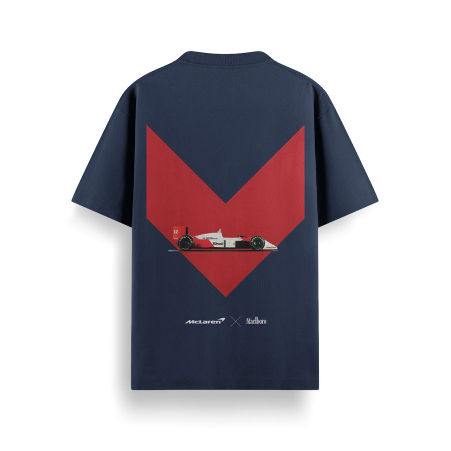 Marlboro Ferrari Navy Oversized 240 GSM Tee