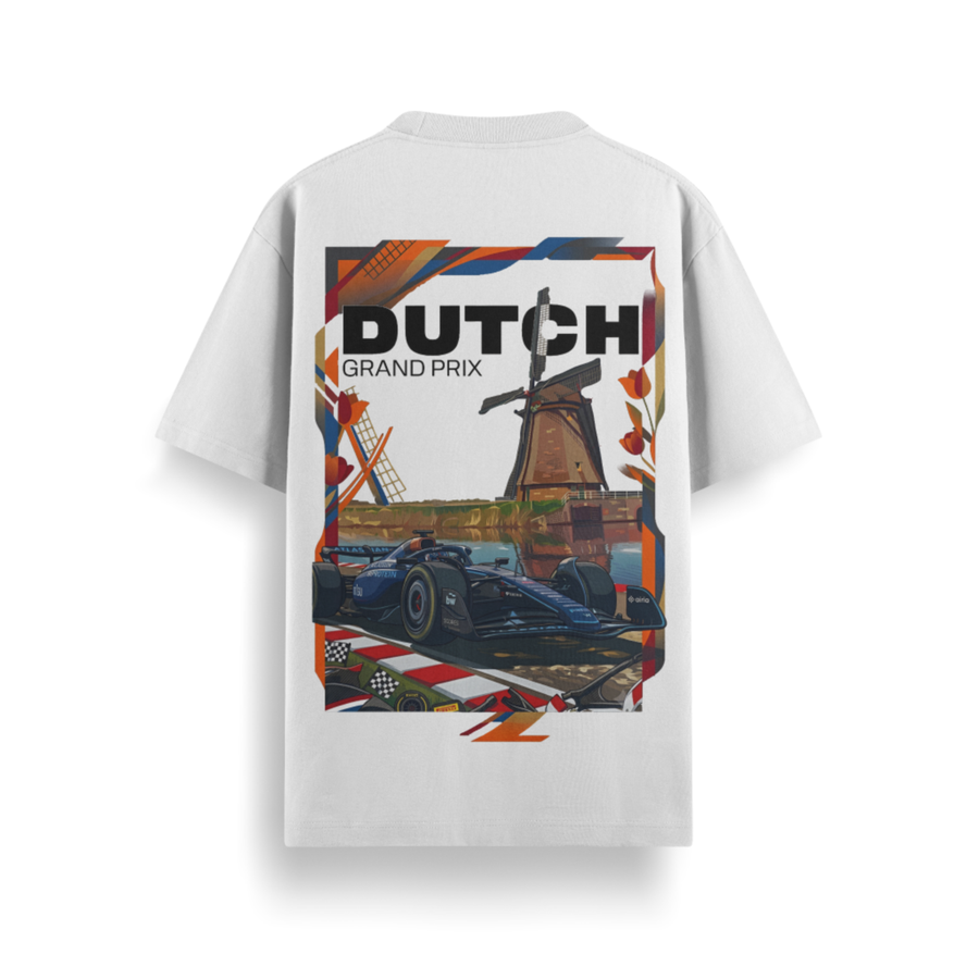Dutch Grand Prix White Oversized 240 GSM Tee