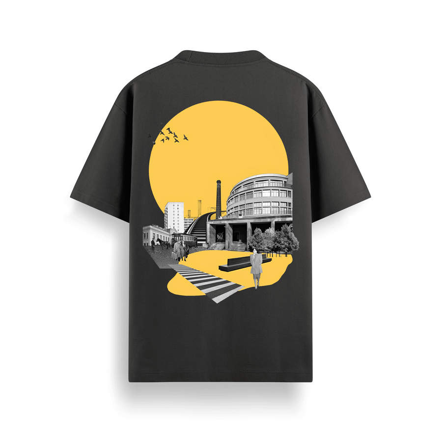 Architect Sunset Black Oversized 240 GSM Tee