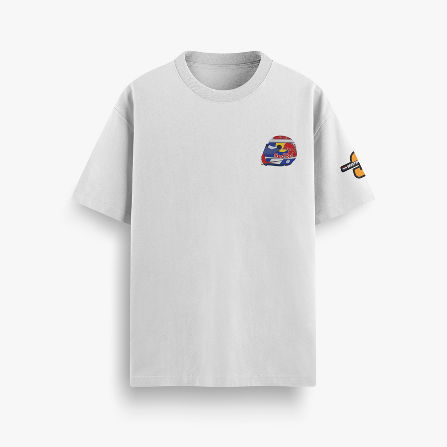 Red Bull Racing Off White Oversized 240 GSM Tee