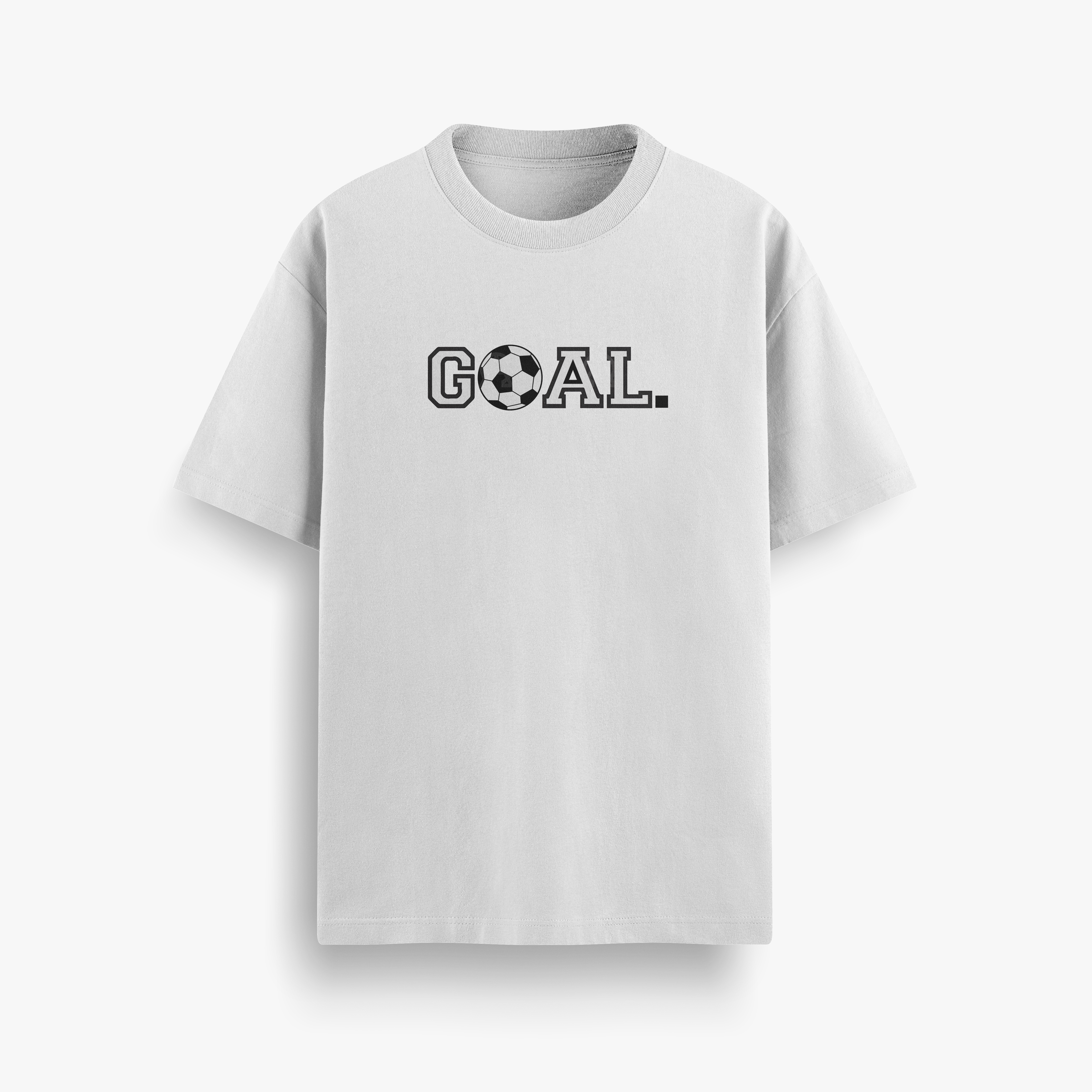Goal White Oversized 240 GSM Tee