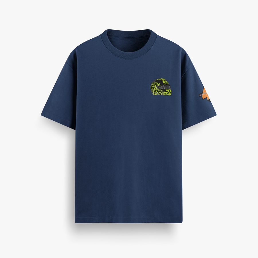 Lando Norris Navy Oversized 240 GSM Tee