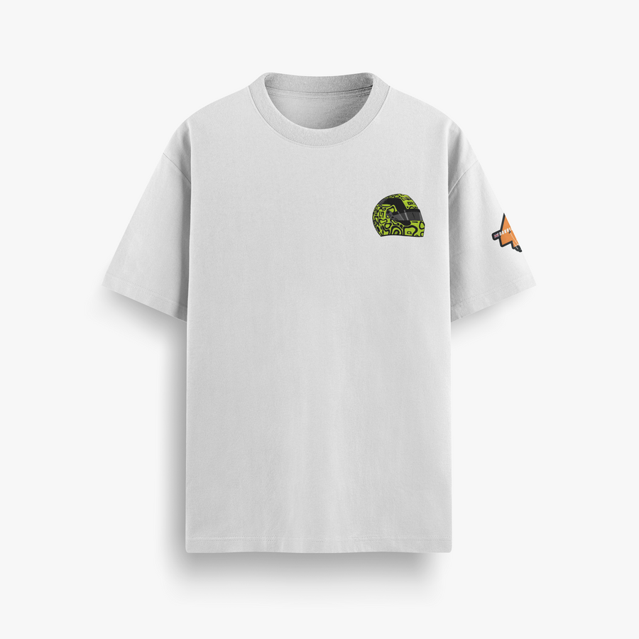 Lando Norris Off White Oversized 240 GSM Tee