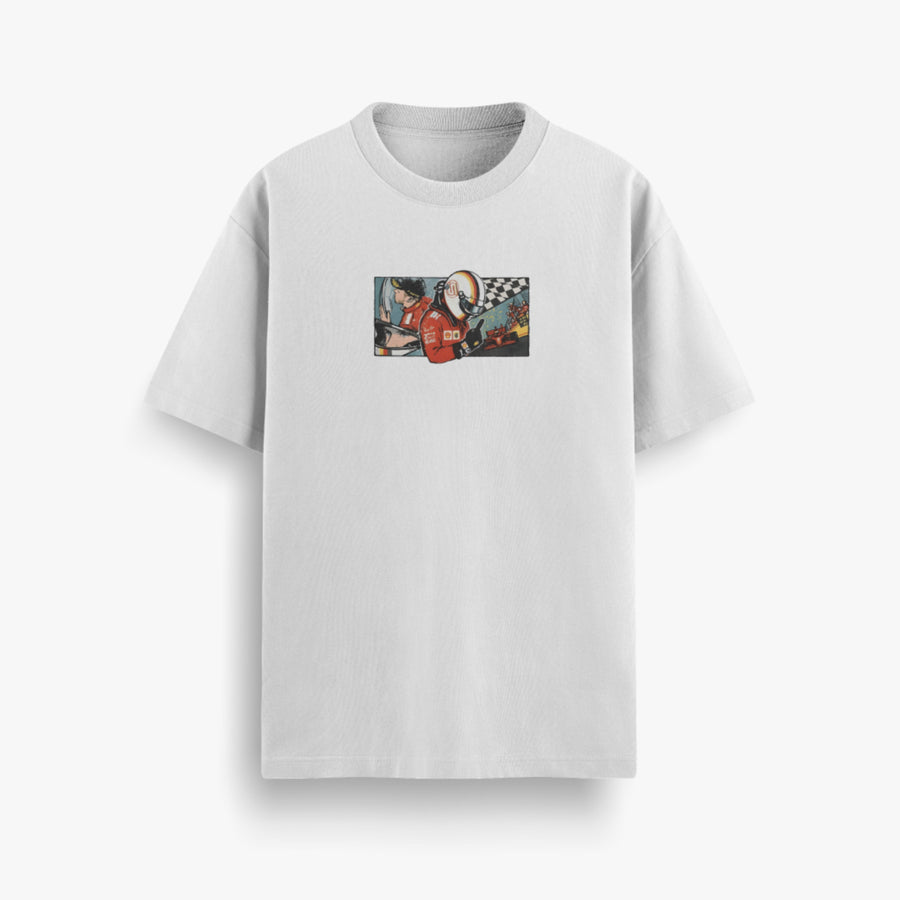 Senna Off White Oversized 240 GSM Tee
