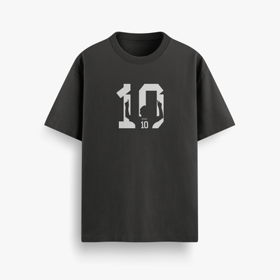 Messi 10 Black Oversized 240 GSM Tee