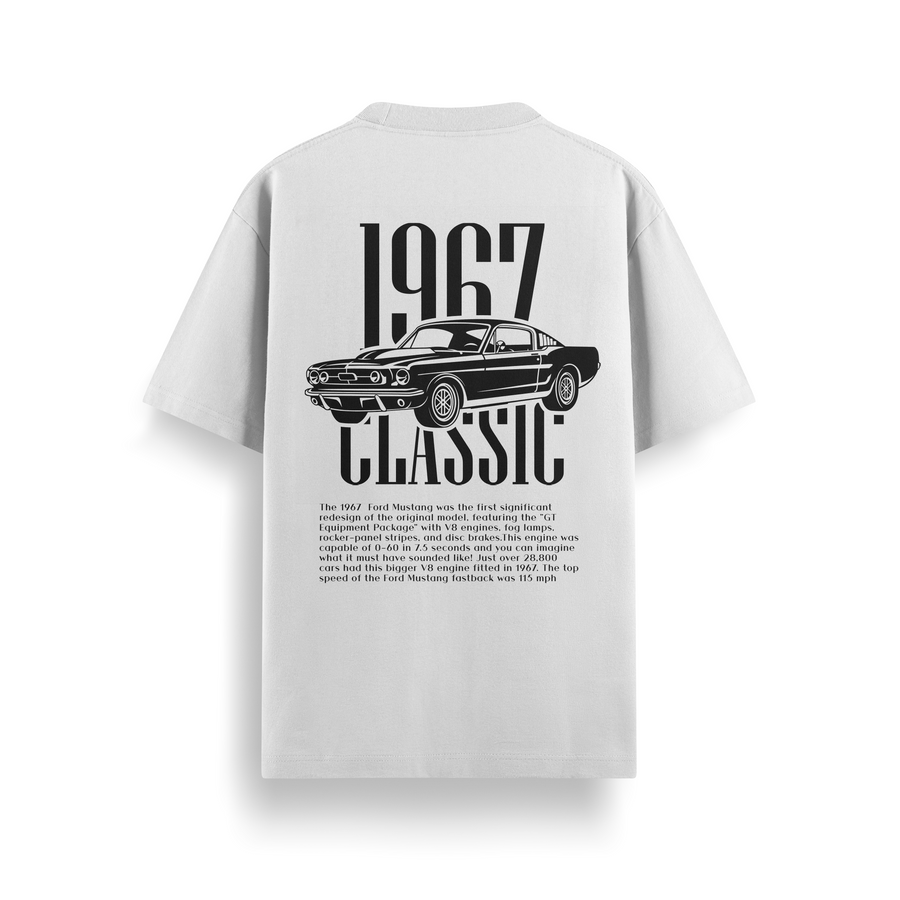 Mustang ‘67 Blueprint Oversized 240 GSM Tee