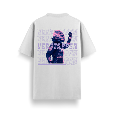 Verstappen White Oversized 240 GSM Tee
