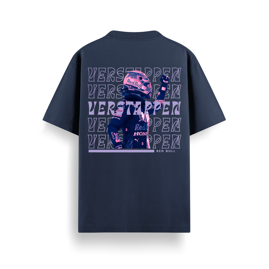 Verstappen Navy Oversized 240 GSM Tee