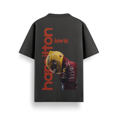 Lewis Hamilton Ferrari Black Oversized 240 GSM Tee