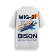 MiG-21 Bison Off White Oversized 240 GSM Tee