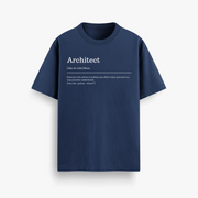 Architect Meaning Navy Oversized 240 GSM Tee