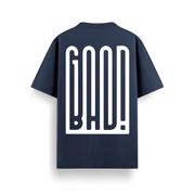 Good Bad Navy Oversized 240 GSM Tee