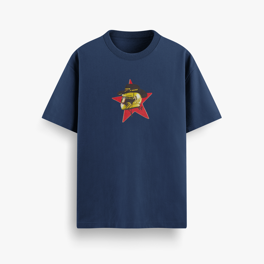 Sir Lewis Hamilton Navy Oversized 240 GSM Tee