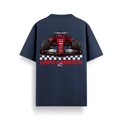Sir Lewis Hamilton Navy Oversized 240 GSM Tee