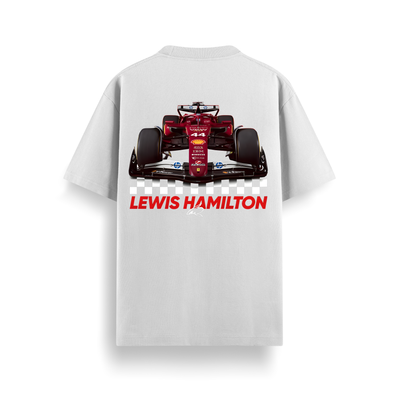 Sir Lewis Hamilton White Oversized 240 GSM Tee