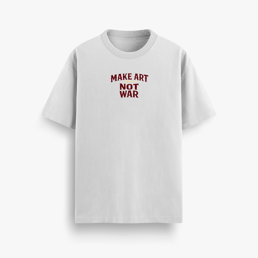 Make Art Off White Oversized 240 GSM Tee