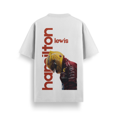 Lewis Hamilton Ferrari Off White Oversized 240 GSM Tee