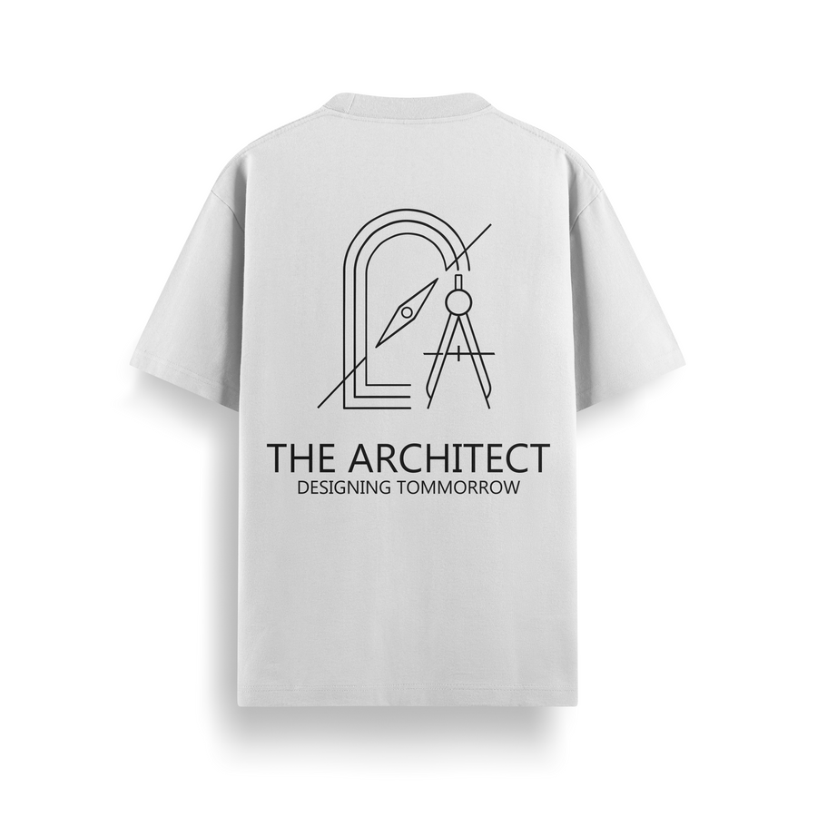 The Architect White Oversized 240 GSM Tee