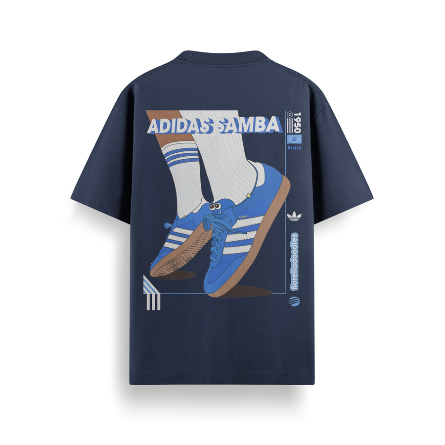 Samba Kicks Navy Oversized 240 GSM Tee