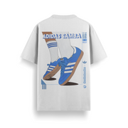 Samba Kicks White Oversized 240 GSM Tee