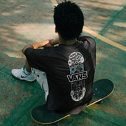 Skate Deck Black Oversized 240 GSM Tee