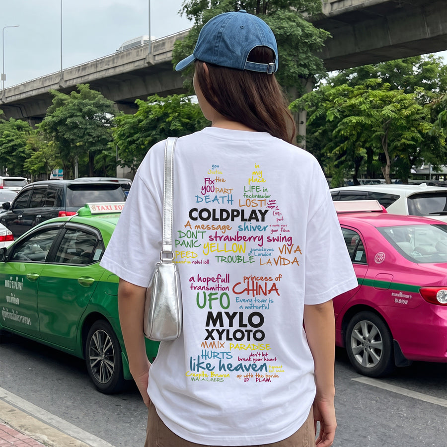 Coldplay Mylo Off-White Oversized 240 GSM Tee
