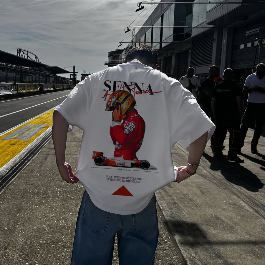 Ayrton Senna Oversized 240 GSM Tee
