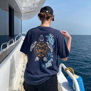 Coral Drift Turtle Oversized 240 GSM Tee