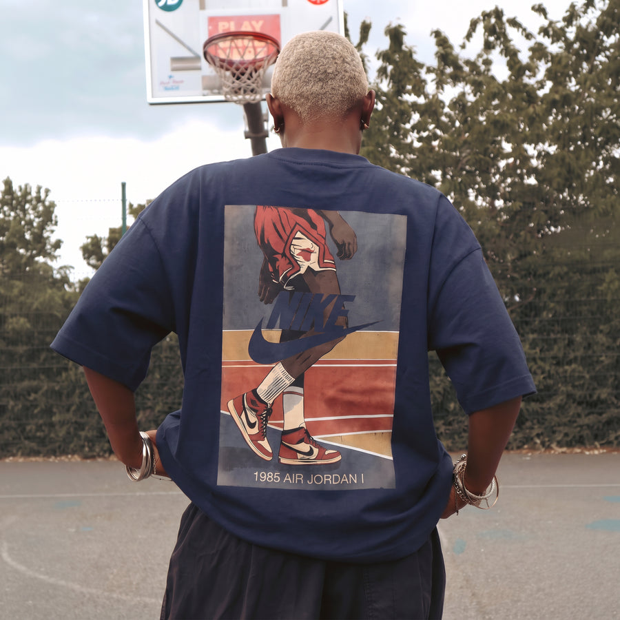 Court Legend Navy Oversized 240 GSM Tee