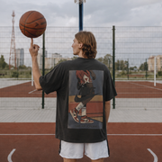 Court Legend Black Oversized 240 GSM Tee