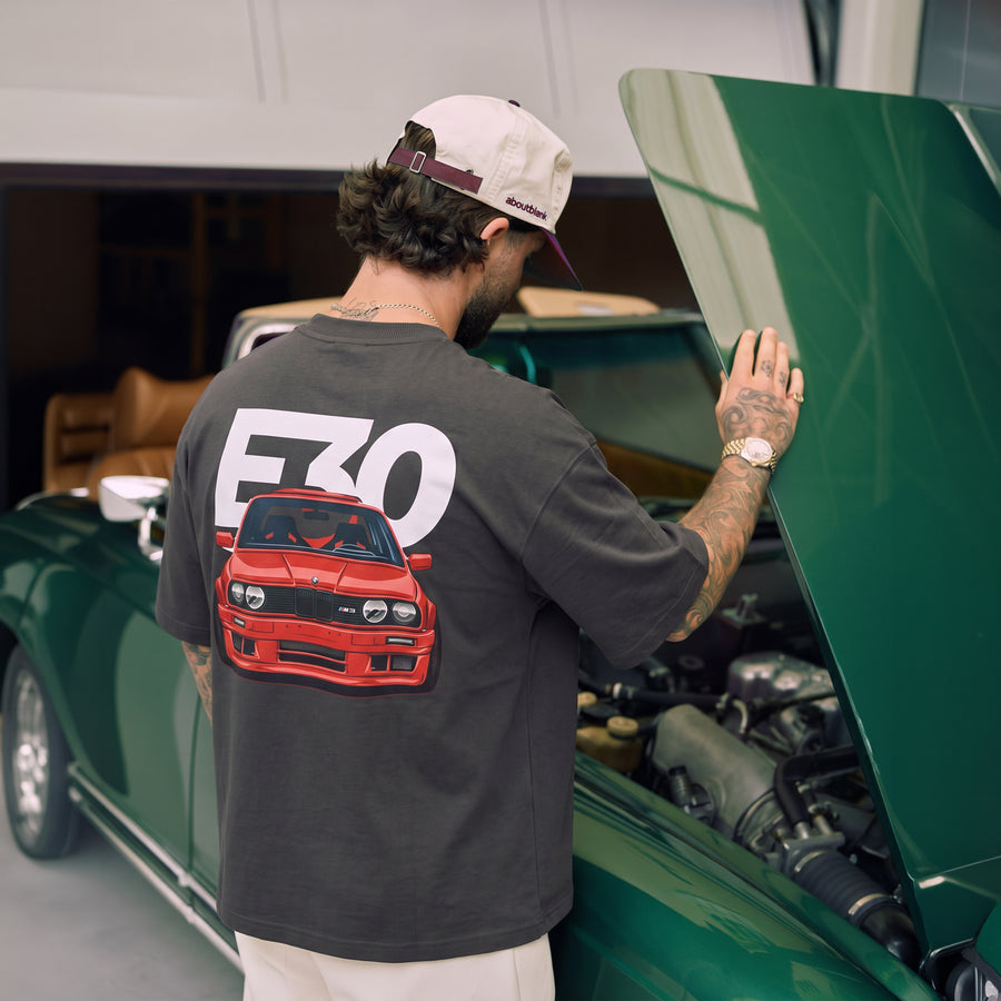 E30 M3 Heritage Black Oversized 240 GSM Tee
