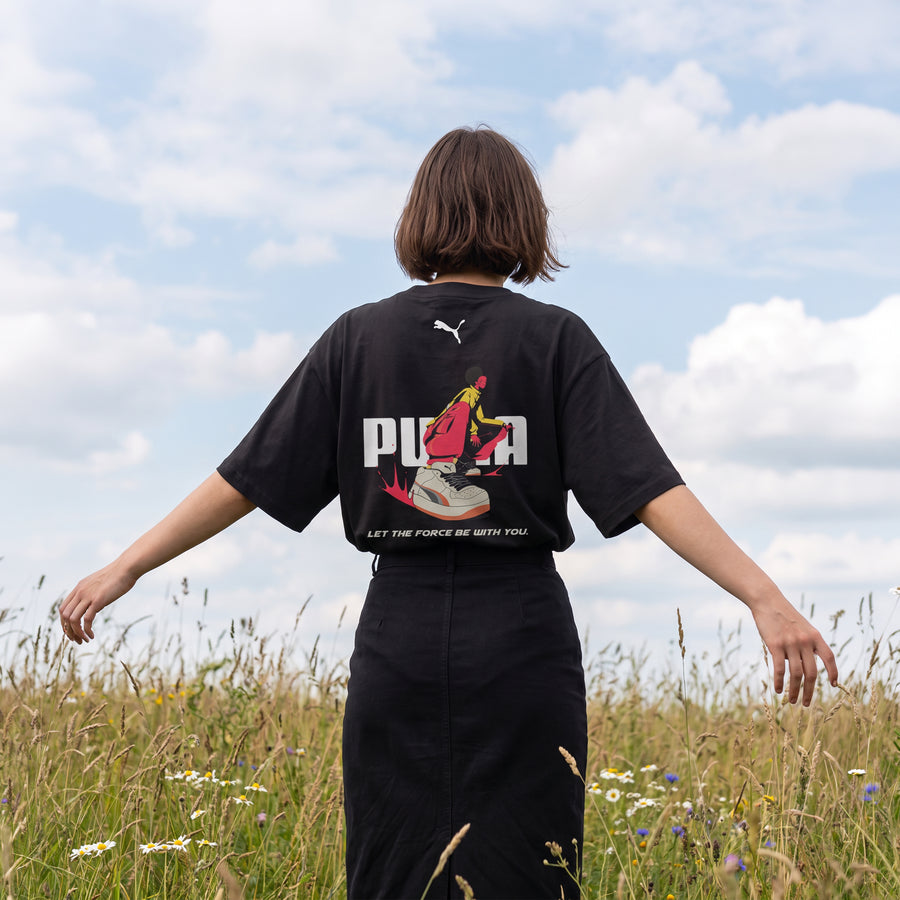 Puma Force Black Oversized 240 GSM Tee