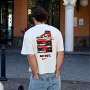 Jordan Stack White Oversized 240 GSM Tee