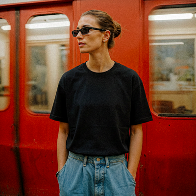 Black Oversized 240 GSM Tee