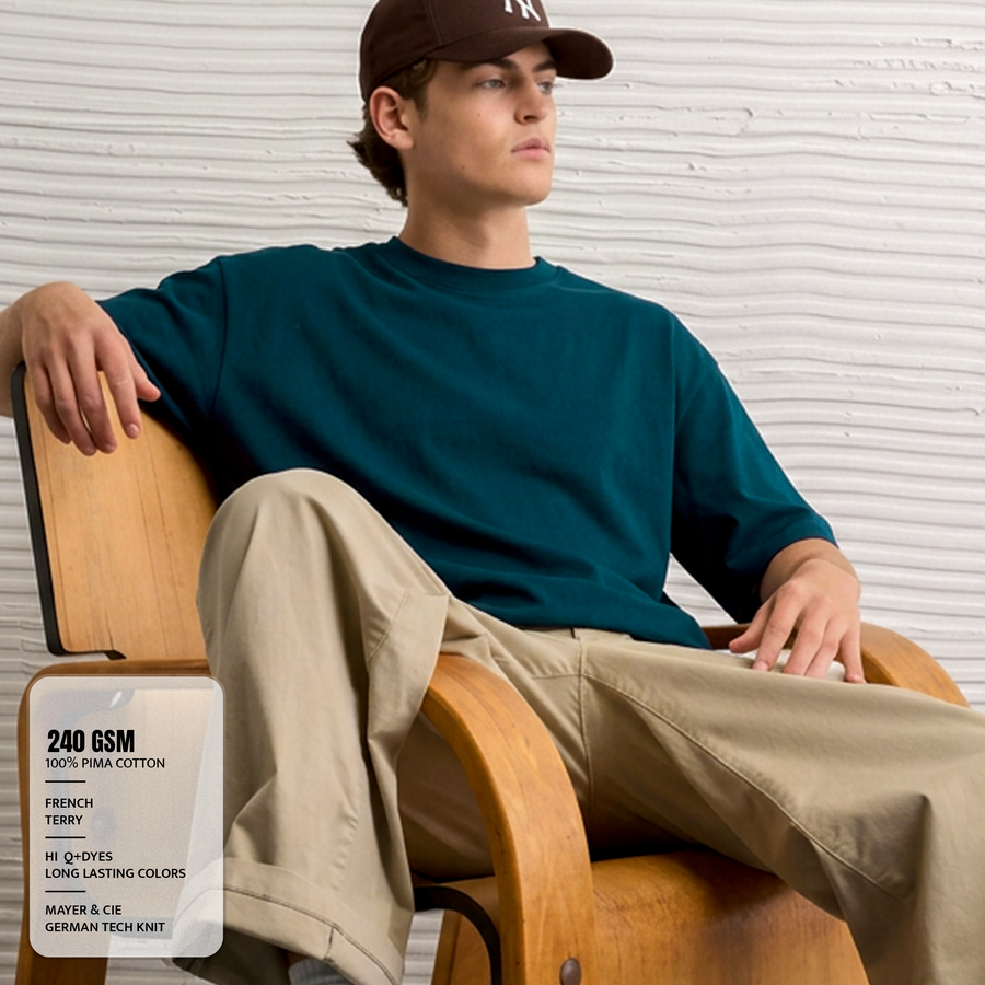 Petrol Oversized 240 GSM Tee