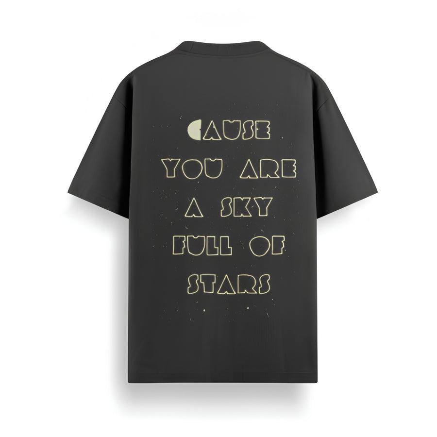 Sky Full Of Stars Black Oversized 240 GSM Tee