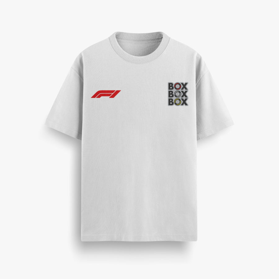 Box Box Box Off White Oversized 240 GSM Tee
