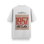 Corvette ‘57 Racer Print Oversized 240 GSM Tee