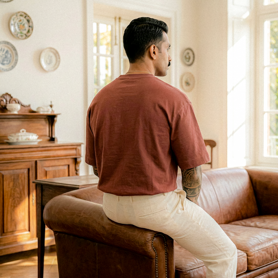 Rust Oversized 240 GSM Tee