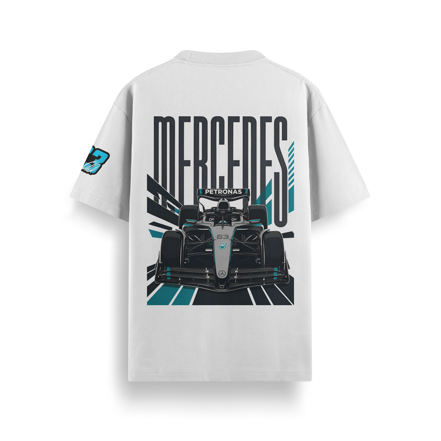 Mercedes Off White Oversized 240 GSM Tee