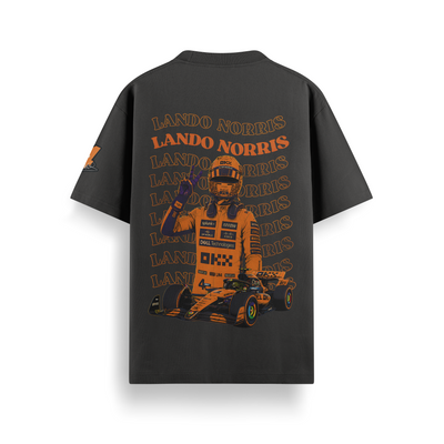 Lando Norris Black Oversized 240 GSM Tee