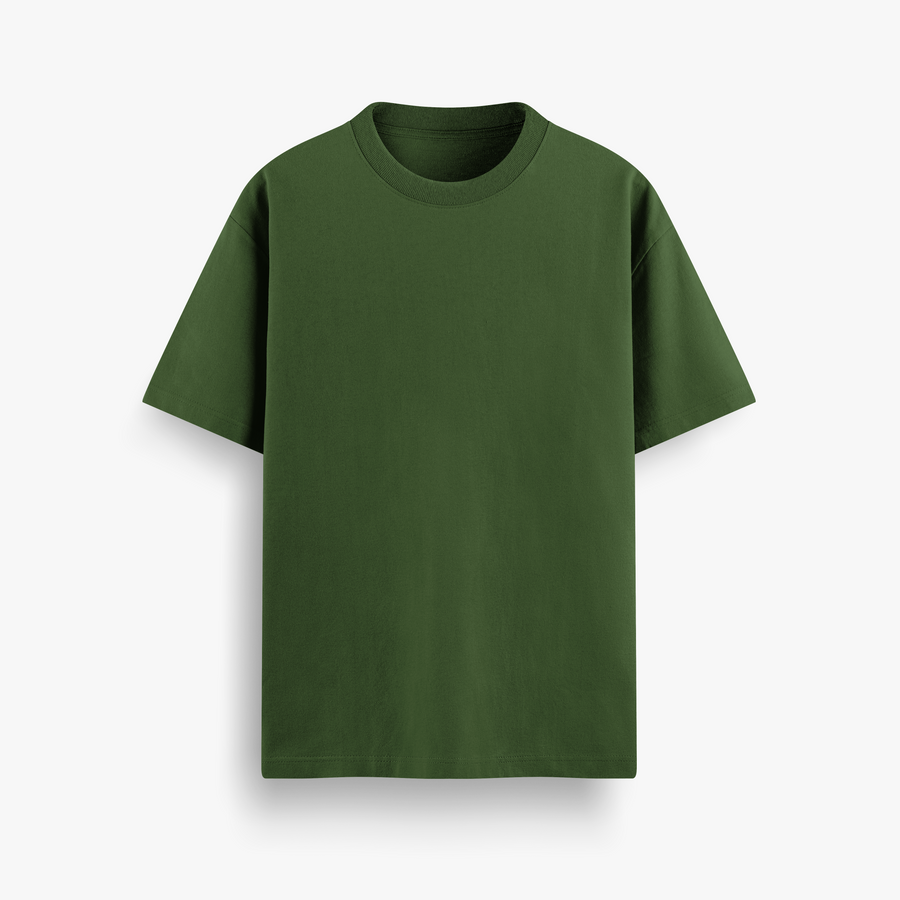Forest Green Oversized 240 GSM Tee