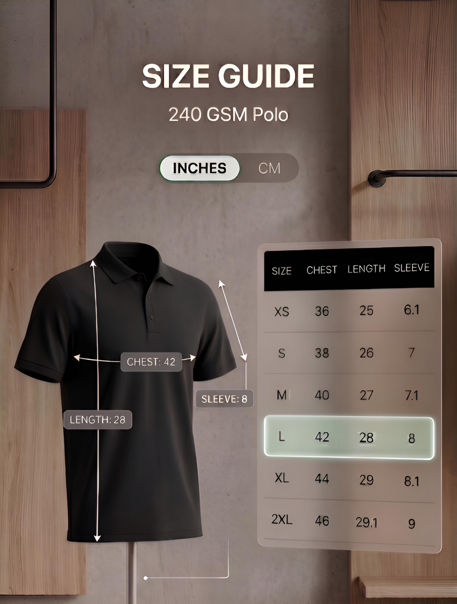Classic Coal 240 GSM Polo