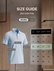 Mint Blue 260 GSM Polo
