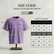 Lilac Grey Oversized 240 GSM Tee