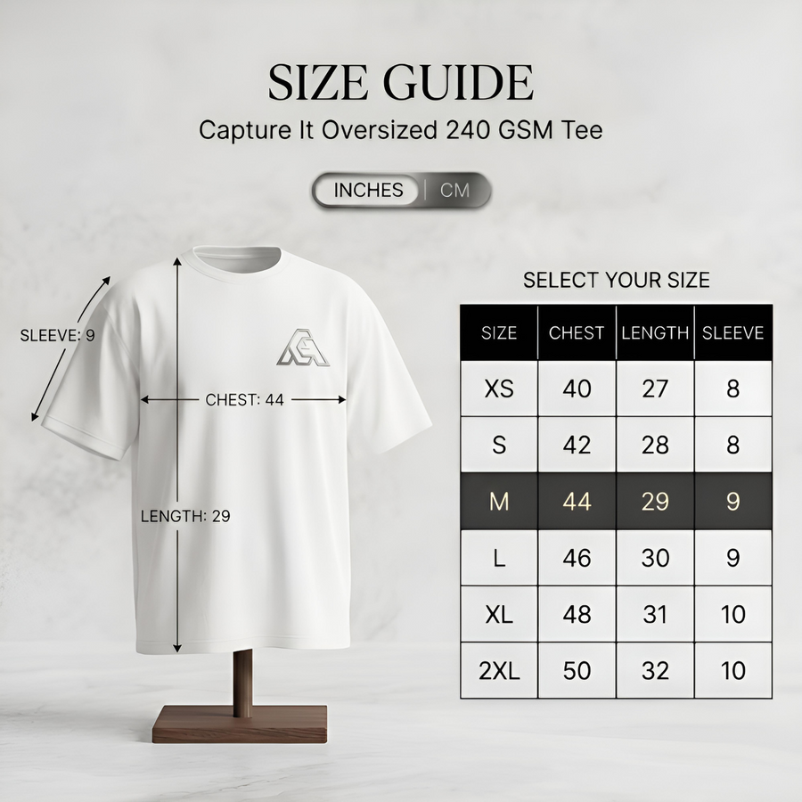 Off White Oversized 240 GSM Tee