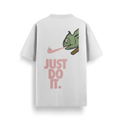 Chameleon Kick White Oversized 240 GSM Tee