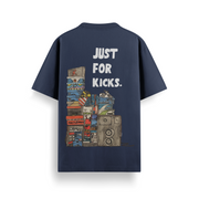 Just For Kicks Navy Oversized 240 GSM Tee