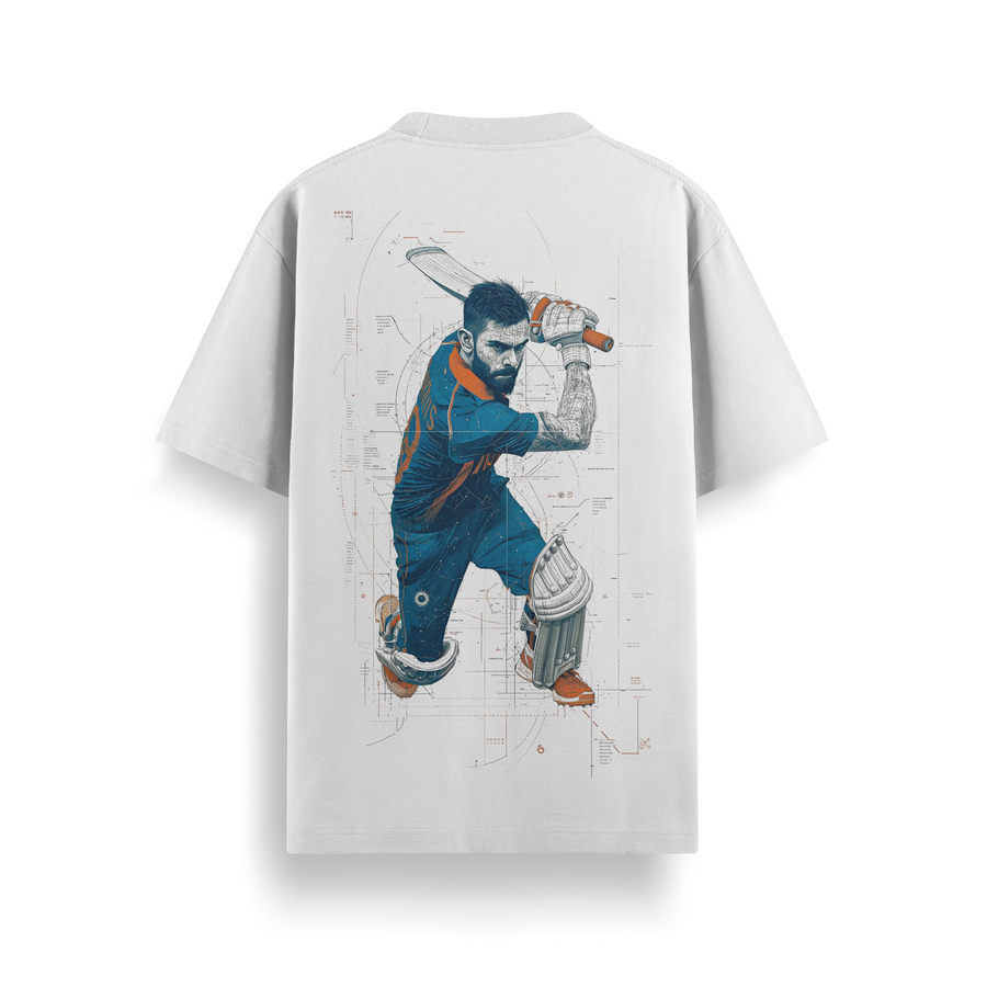 Kohli Schematic 240 GSM Oversized Tee